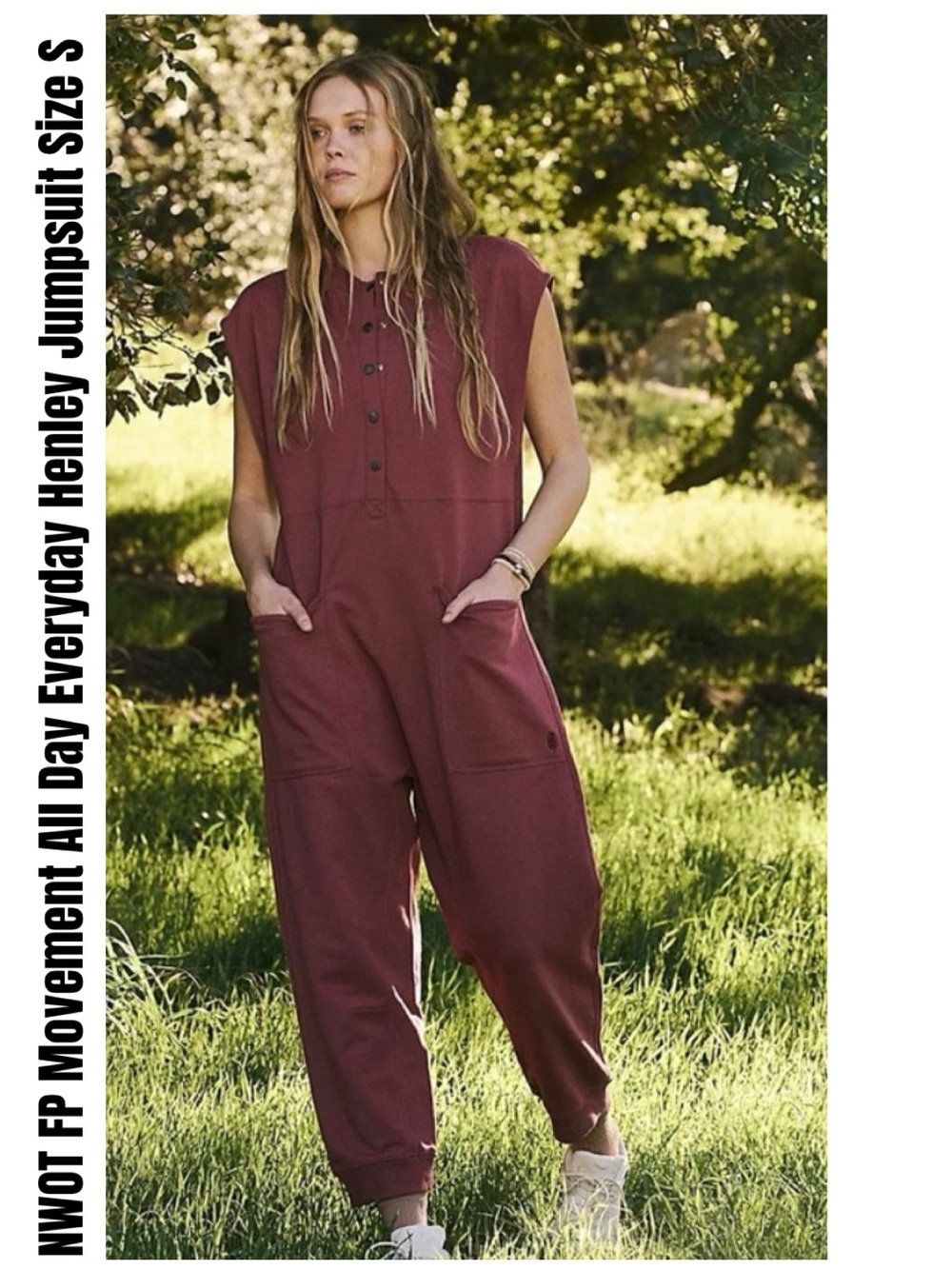 NWOT FP Movement All Day Everyday Henley Jumpsuit Size S